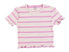 Kids ONLY strawberry pink/cloud dancer stribet boxy top